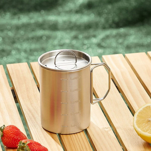 Stainless steel camping mug — 500mL