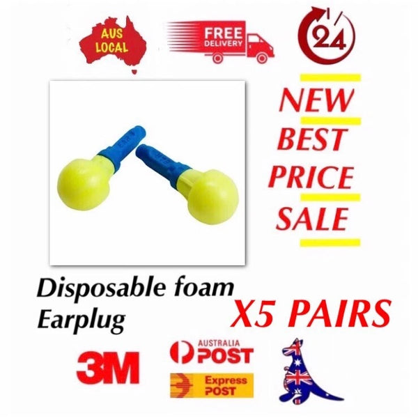 3M E-A-R Push-Ins earplugs — 5 pairs