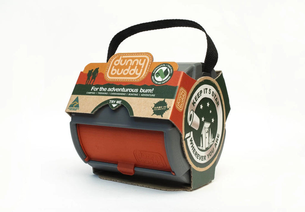 Dunny Buddy portable toilet roll holder — orange