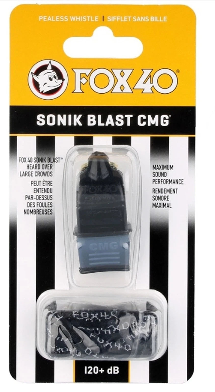 Fox 40 Sonik Blast CMG pea-less whistle, black