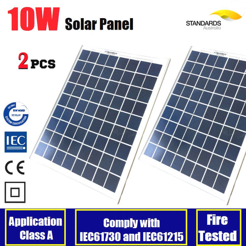 12V solar trickle charger — two 10W panels