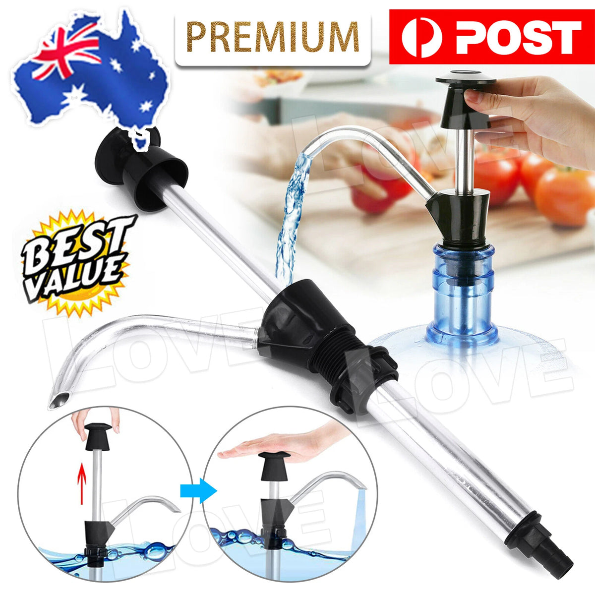 Manual caravan sink water pump tap