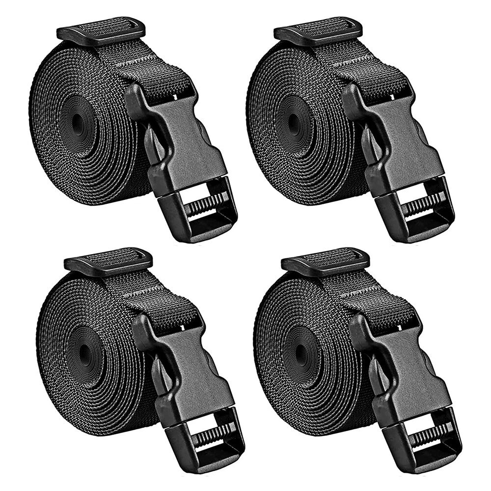 Cam-buckle cargo straps — 4 pack