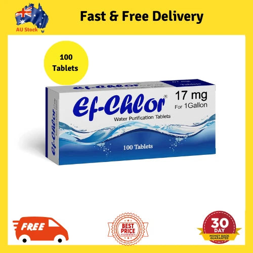 Ef-Chlor 17mg purification tablets, 100-pack