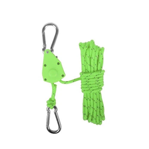 Reflective ratchet guyline — 4m, green