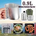 Aluminium 0.9L canteen and cup with cover