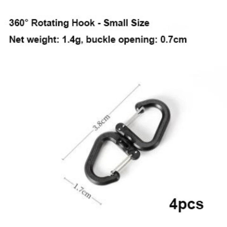 Rotating backpack hooks — 4 pack, 7 × 3cm — view 4