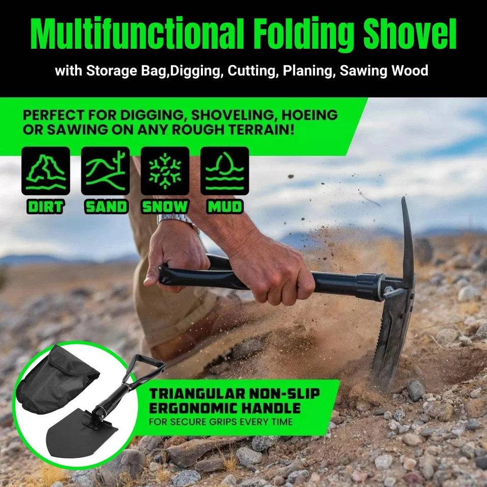 folding camping shovel — additional product view 2