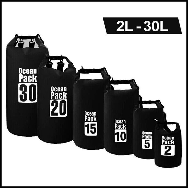 roll-top dry bag, black, 10L, empty