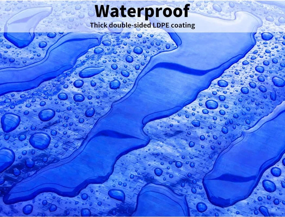 Blue 200gsm tarp, 3.65 × 7.3m — additional product view 3