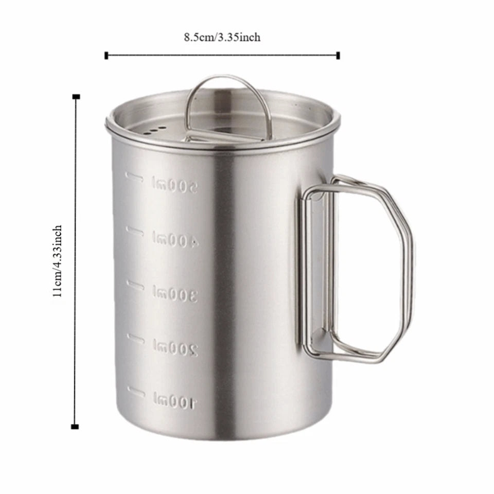 Stainless steel camping mug — 500mL — image 2