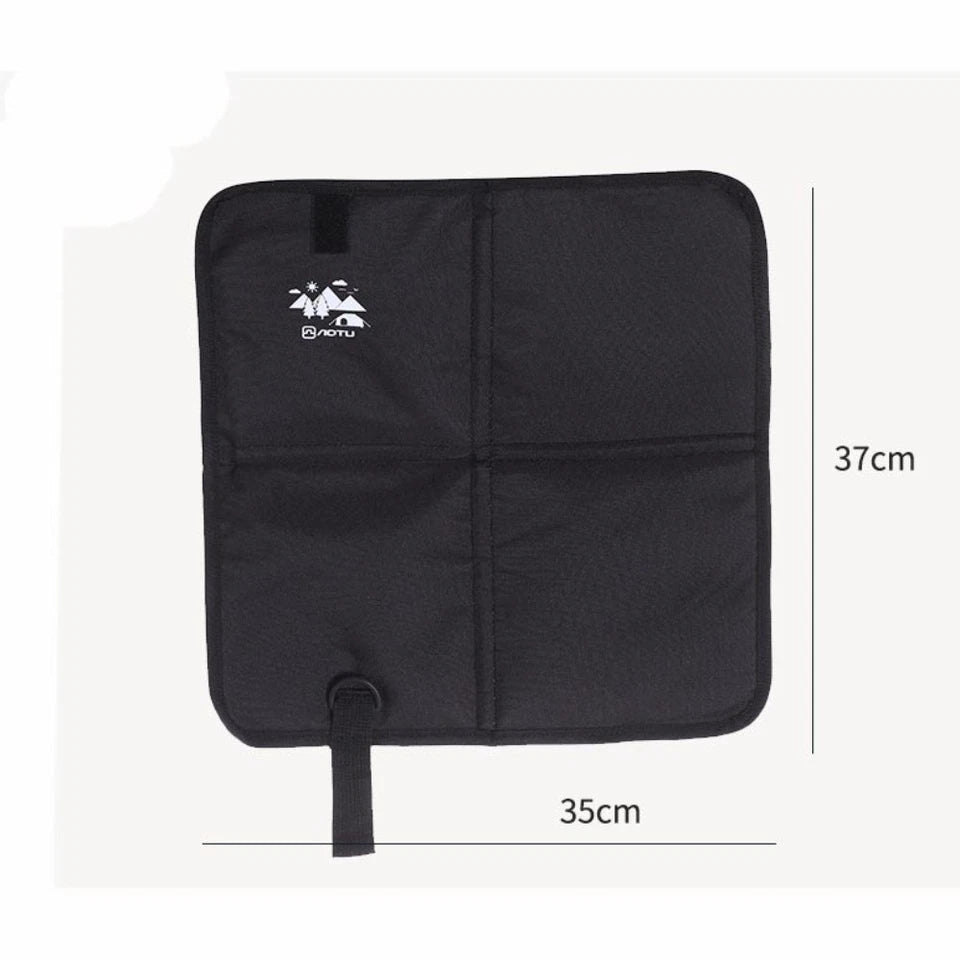 Folding foam seat pad — black