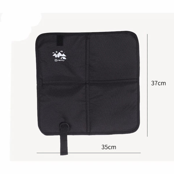 Folding foam seat pad — black