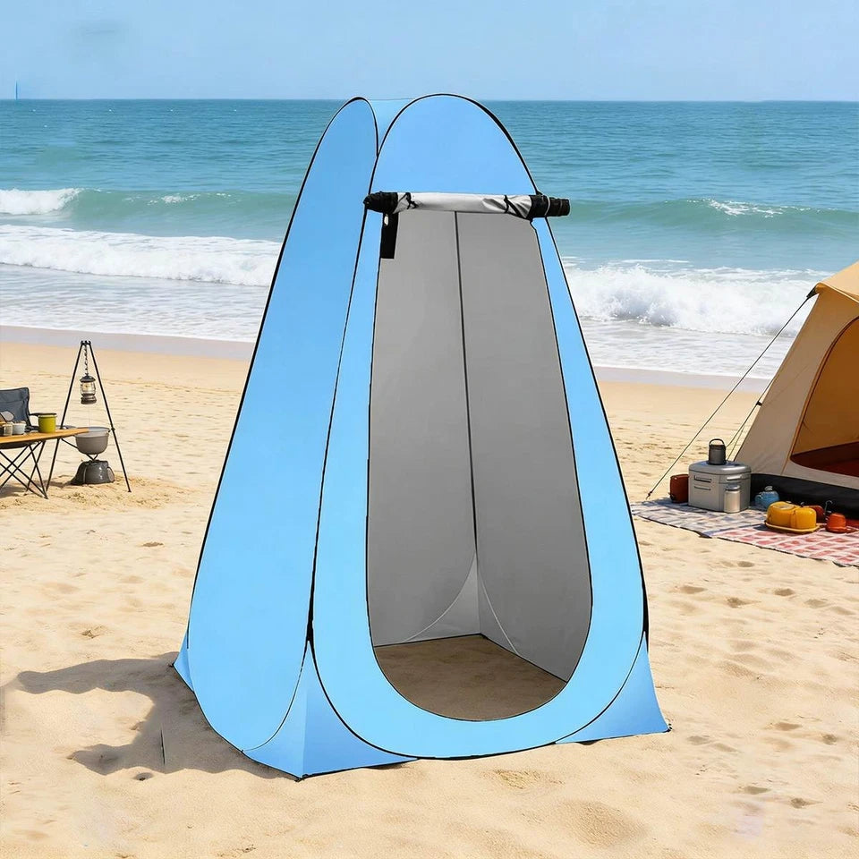 Pop-up privacy shower tent — blue, 120 × 120 × 190cm — view 2
