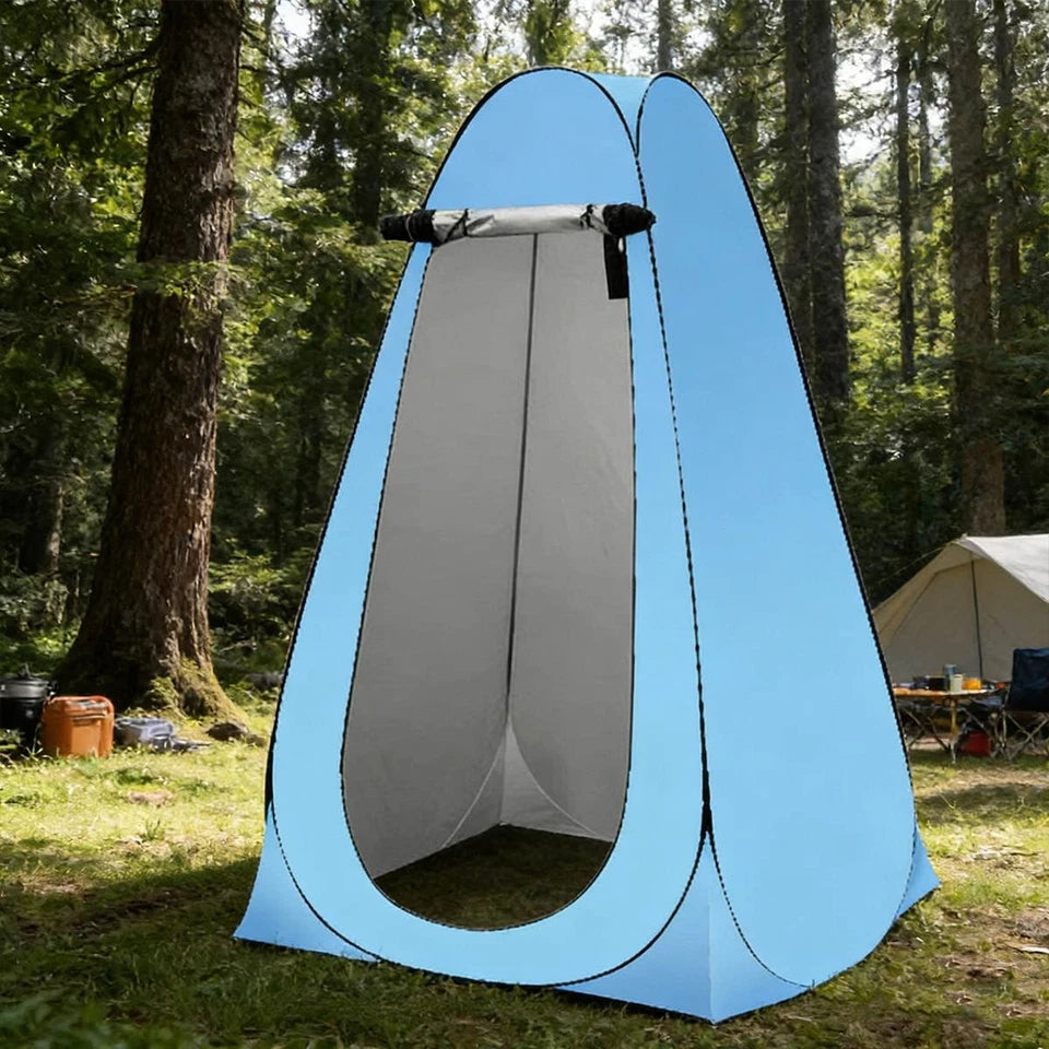 Pop-up privacy shower tent — blue, 120 × 120 × 190cm — view 3