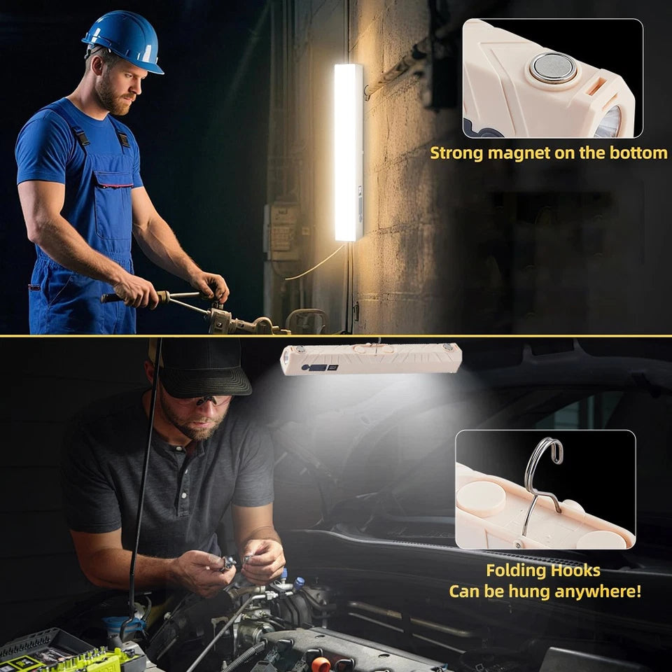 Rechargeable folding LED work light — 144 LEDs — view 3