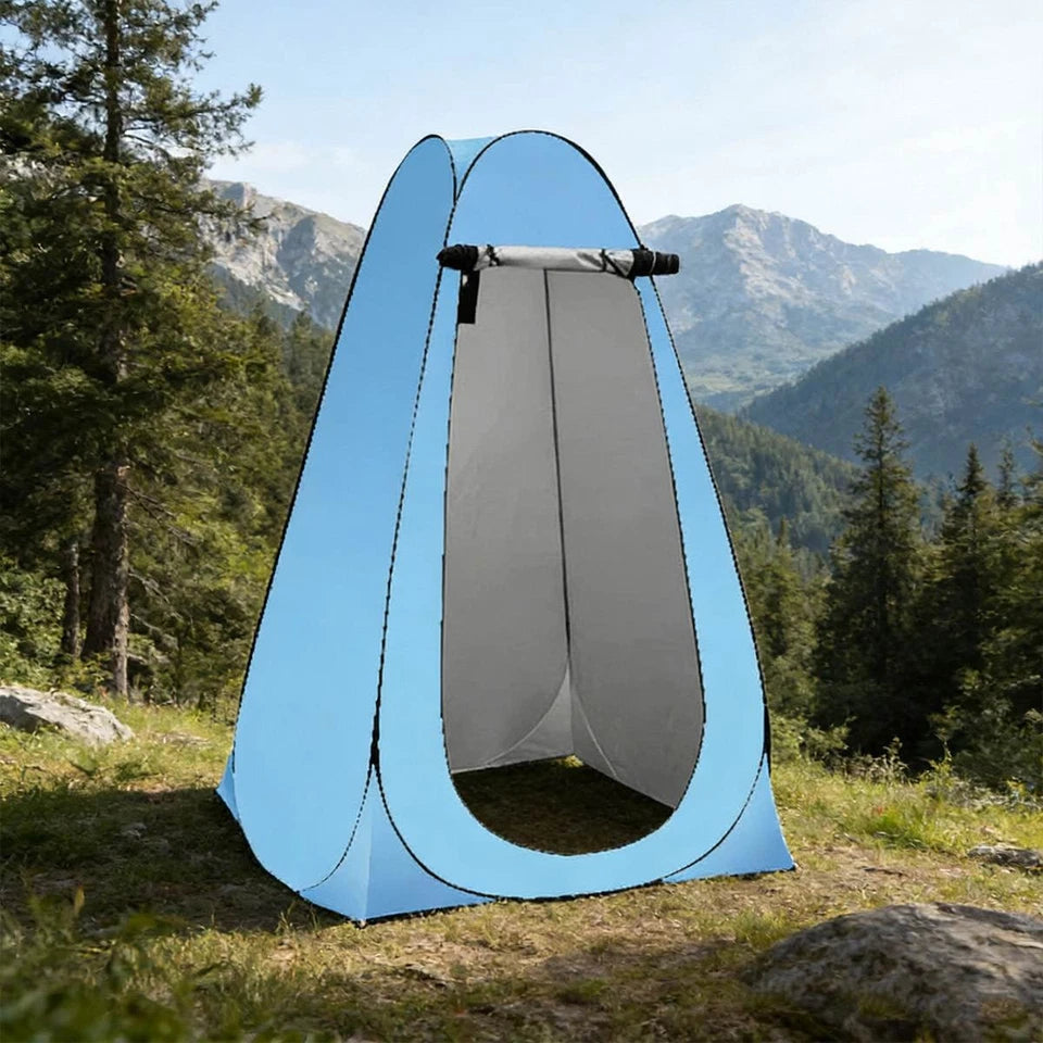 Pop-up privacy shower tent — blue, 120 × 120 × 190cm — view 4
