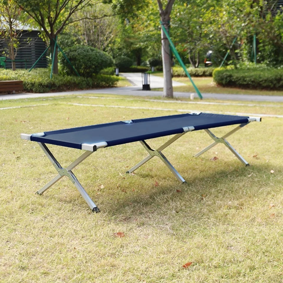 Folding camping bed stretcher with carry bag — view 2