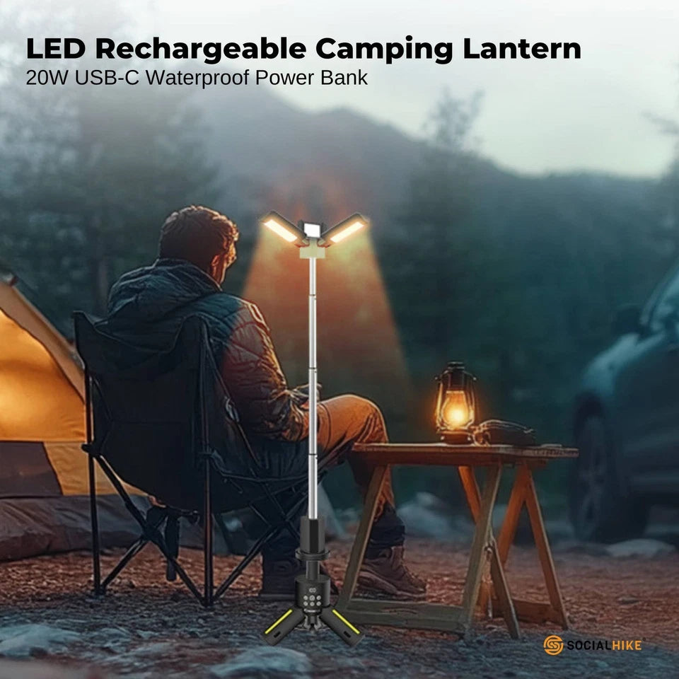 Social Hike rechargeable 20W telescopic lantern — additional product view 3