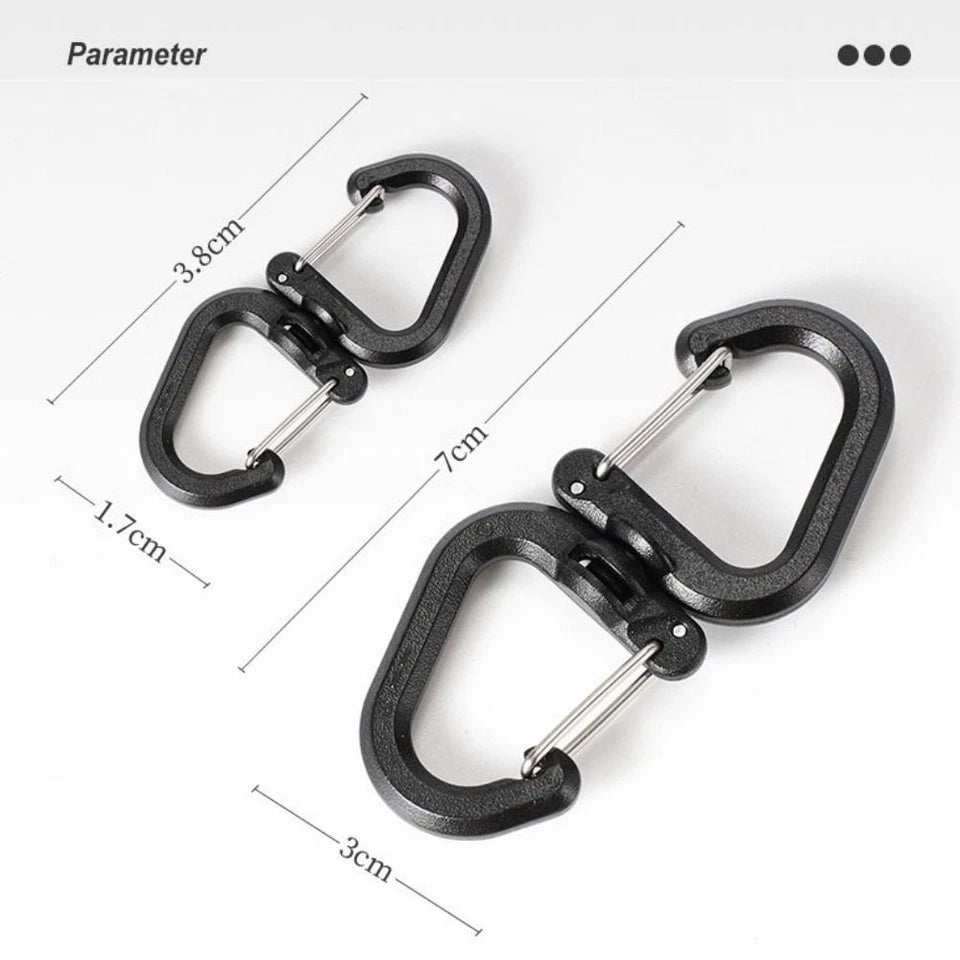 Rotating backpack hooks — 4 pack, 7 × 3cm — view 2