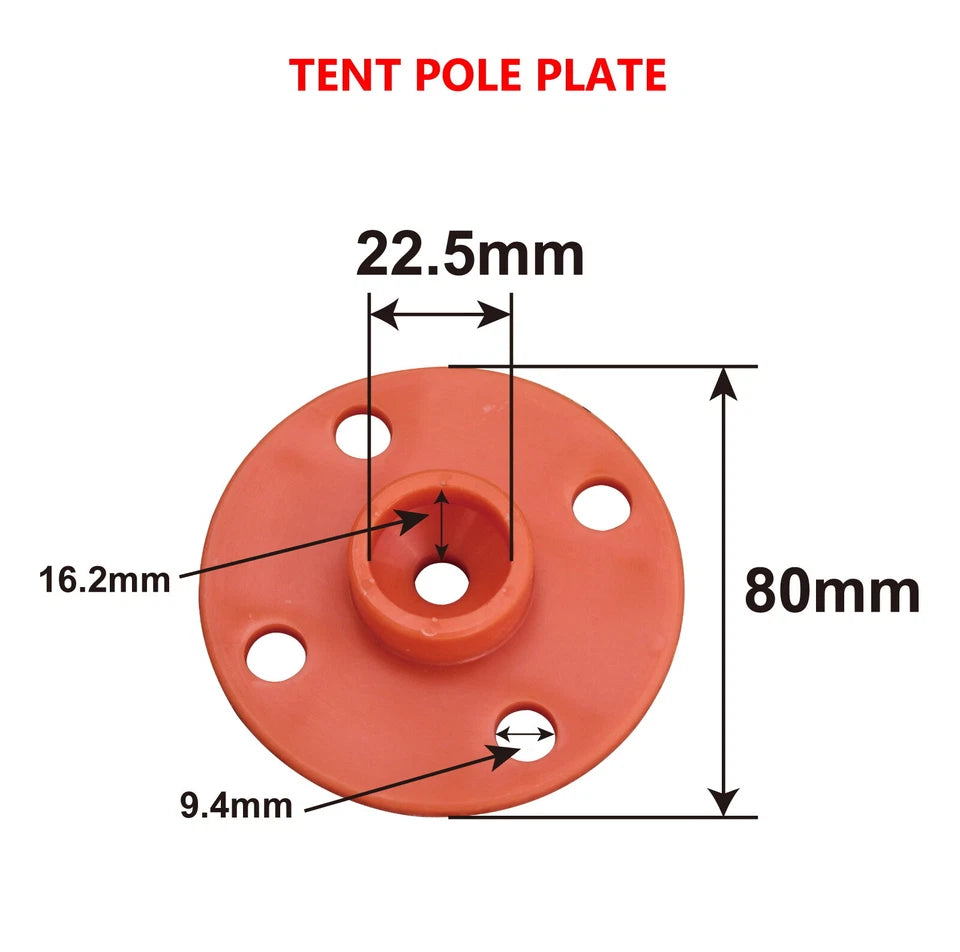 Tent pole sand base plates — 4 pack — view 3