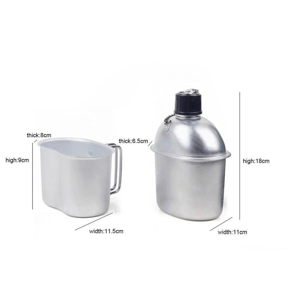 Aluminium 0.9L canteen and cup with cover — additional product view 3