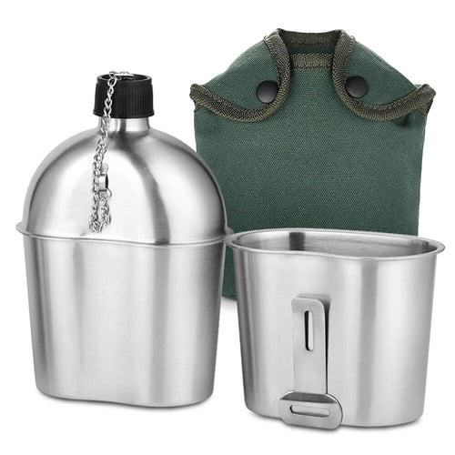 Aluminium 0.9L canteen and cup with cover — additional product view 2