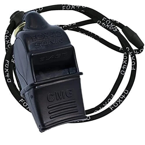 Fox 40 Sonik Blast CMG pea-less whistle, black — additional product view 2
