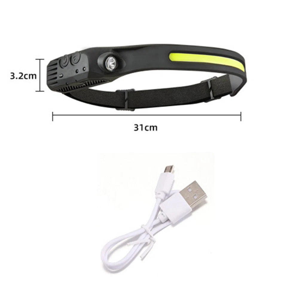 COB motion-sensor headlamp, 1PCS