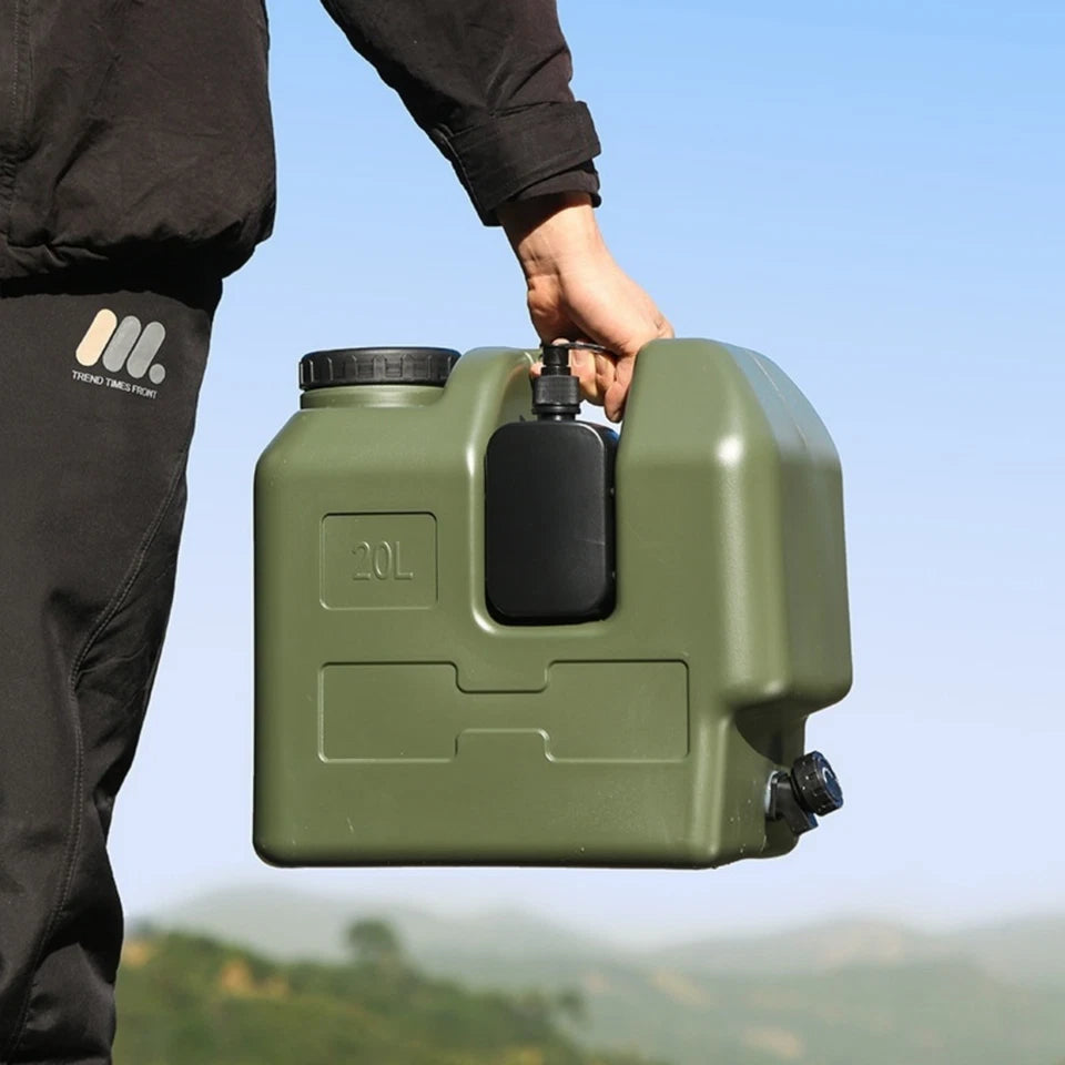 20L water container with tap — green — view 2