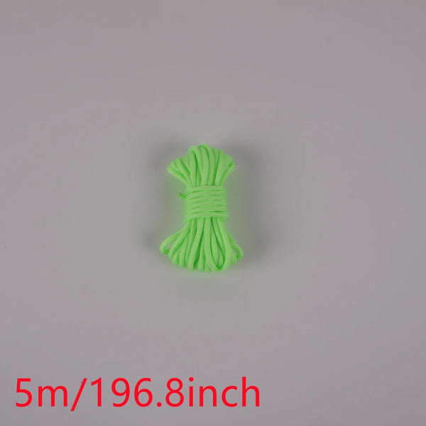 Glow-in-the-dark guy ropes — 2 × 5m, green